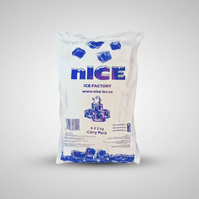 Cube Ice Retail Bag 2kg x 6 - NICE ICE